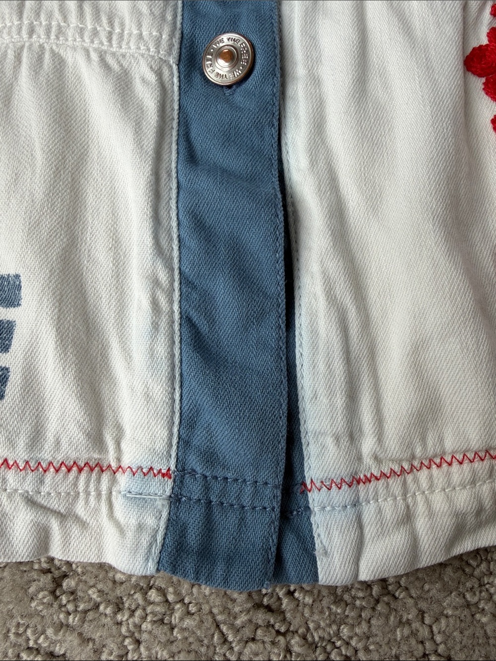 Free People We The Free Field of Roses Jacket Graphic Embroidered Coat Size XS - Picture 14 of 14